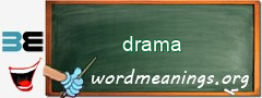 WordMeaning blackboard for drama